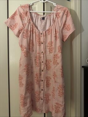 Universal Thread Pink Floral Button-Down Mini Dress